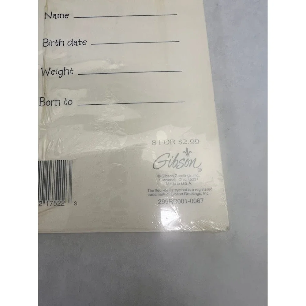 Vintage Gibson Stork Birth Announcements 2 Packs of 8 New Sealed 299RB001-0067